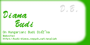 diana budi business card